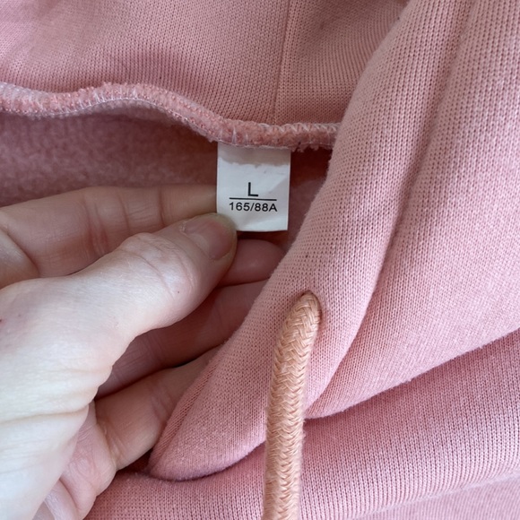 Avocado toast pink hooded sweatshirt. Size large fits like a medium. - Picture 3 of 5